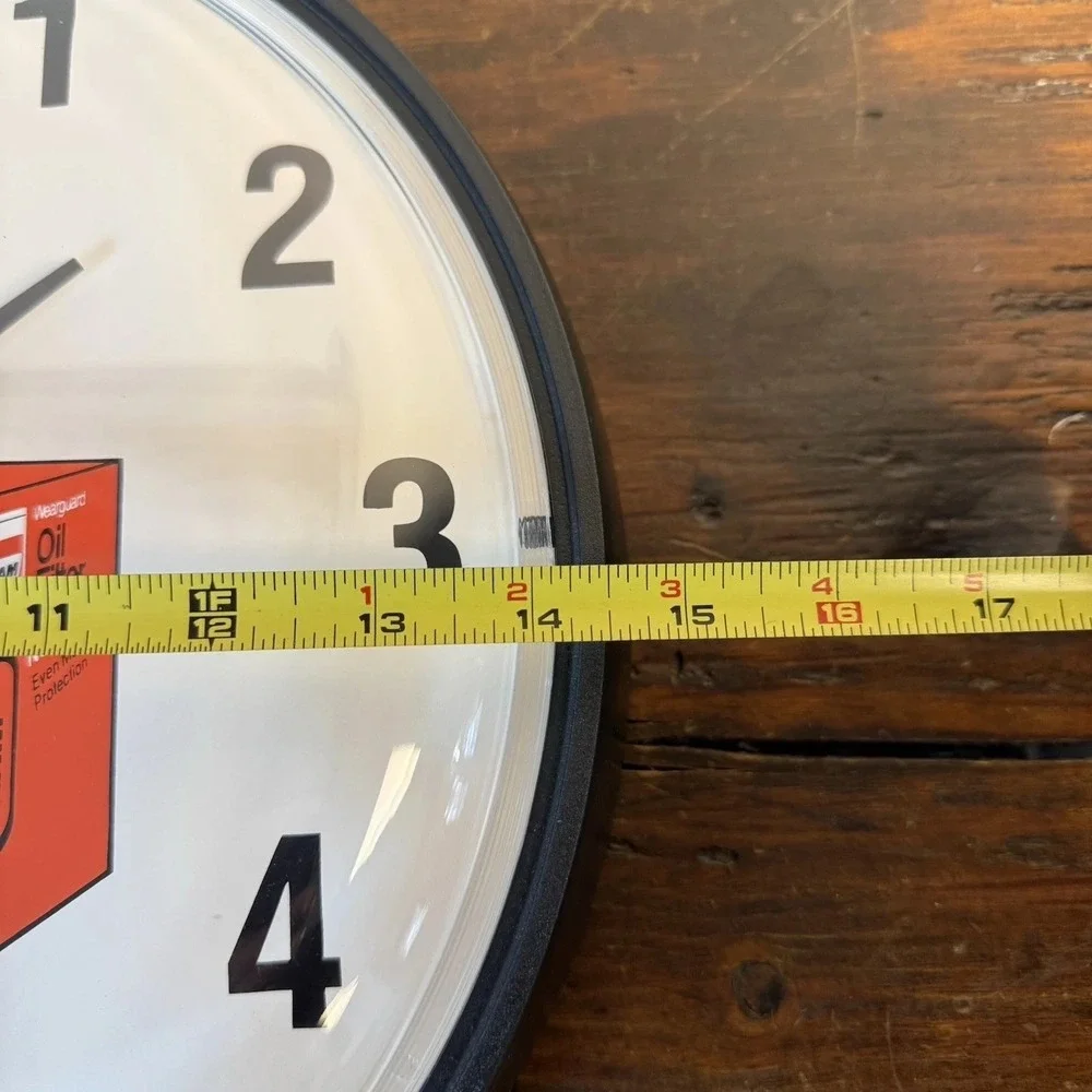 Vintage NOS Fram Filters Plastic Wall Clock Advertising Battery‎ Op 14